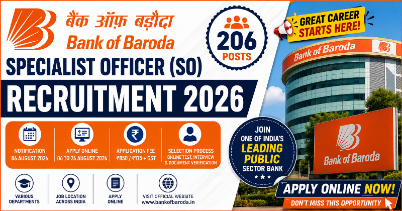 Bank of Baroda SO Recruitment 2026