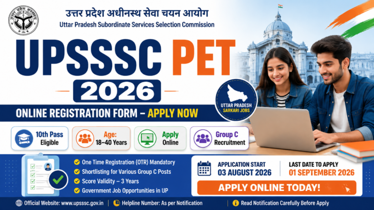 UPSSSC PET Online Registration Form 2026